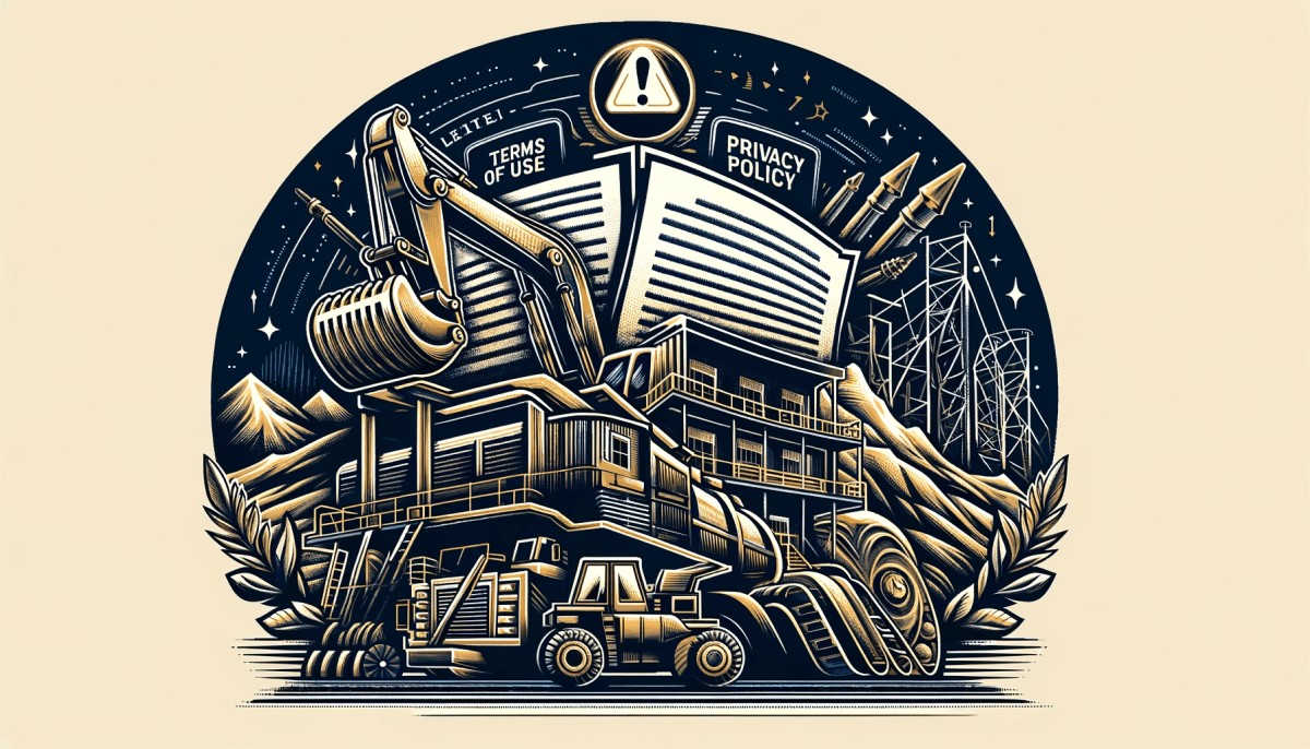 Carmaky Disclaimer image for a bulk materials handling company Disclaimer Image - Generic rendered image for an bulk materials handling company showing equipment and a policy document in the background.